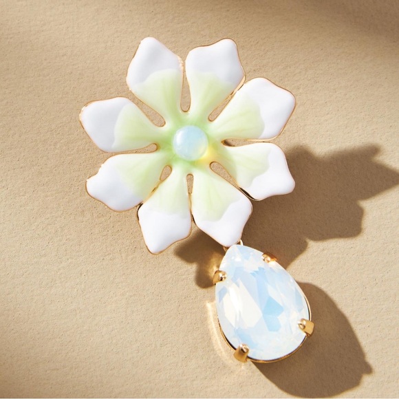 Floral Teardrop Earrings - Picture 2 of 4